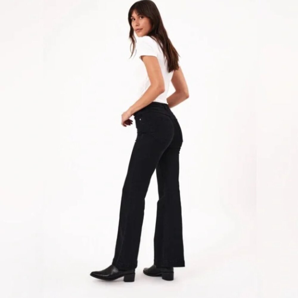 Rollas East Coast Flare Black Jeans